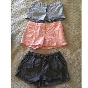 JCrew Shorts Lot of 3 sz2 (or make offer on 1!)